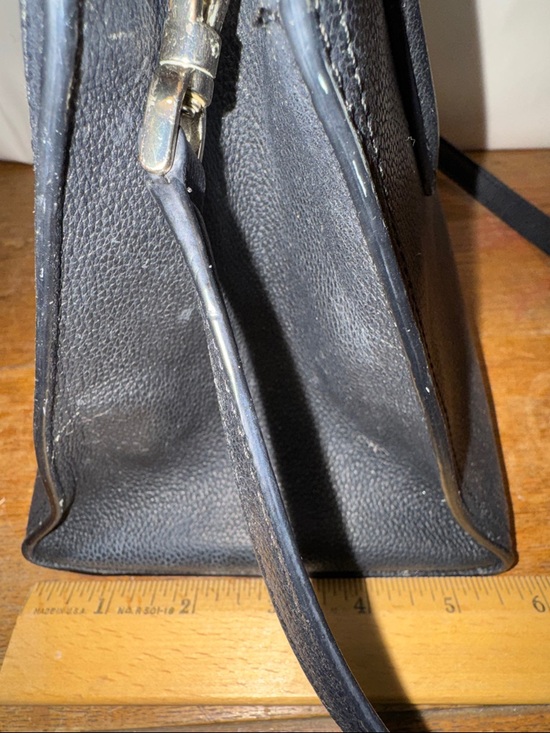 kate spade Black Pebbled Leather Satchel with Crossbody Strap - Picture 6 of 16